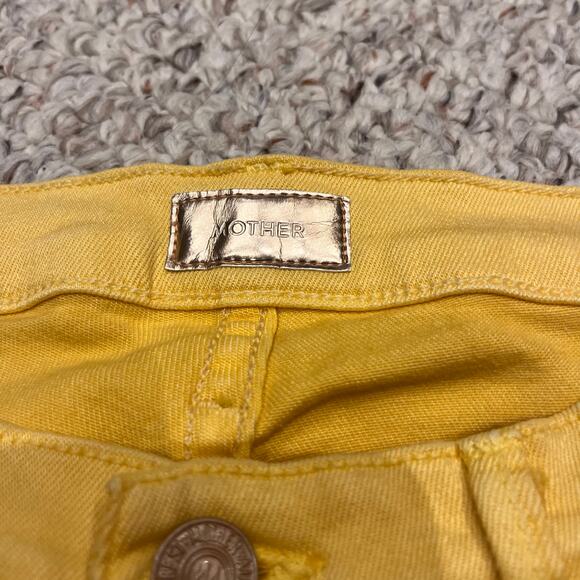 Mother The Runaway Pop Yellow Flare Jeans Sz 28 Casual Denim - Picture 3 of 11